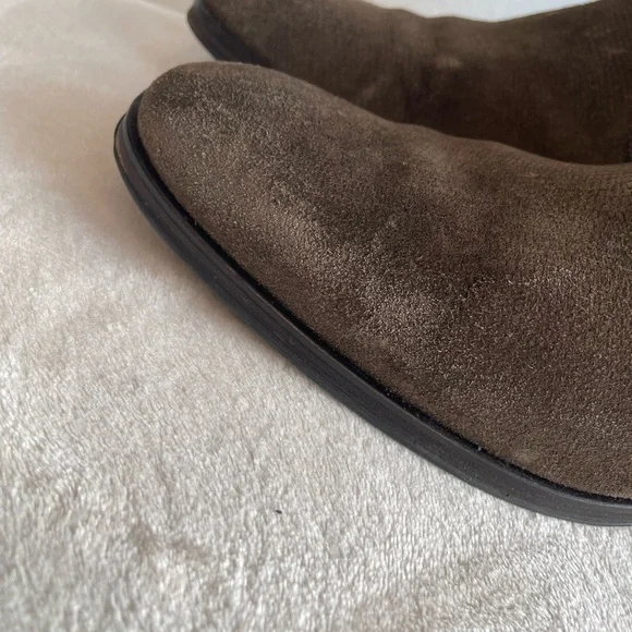 Aldo Men's Dark Brown Suede Chukka Ankle Boots with Side Zip - Picture 5 of 13